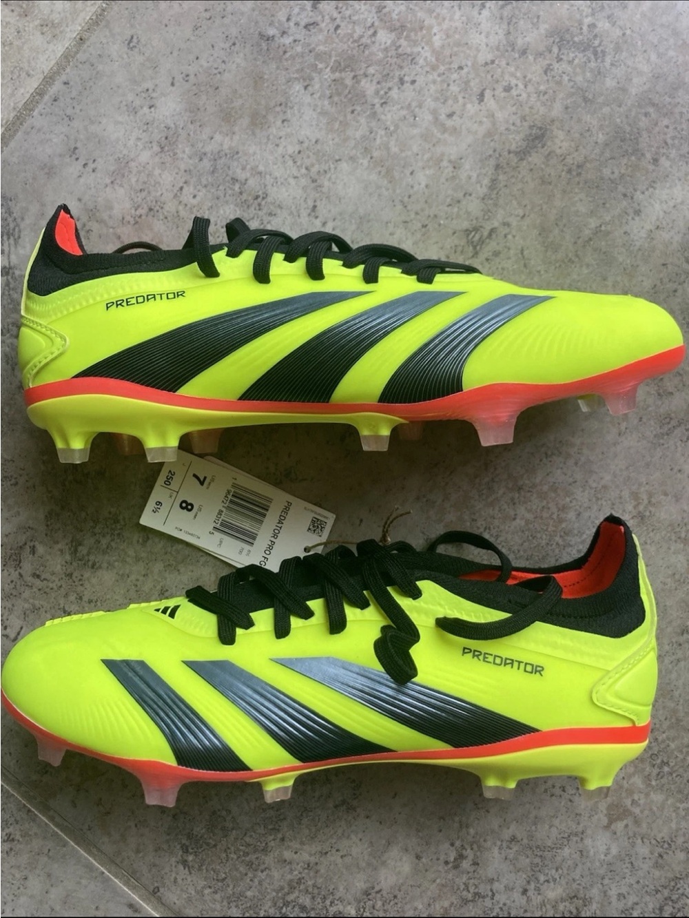 Adidas Predator Pro FG IG7776 Yellow Black Men’s Size 7 Soccer Cleats NEW FC MLS